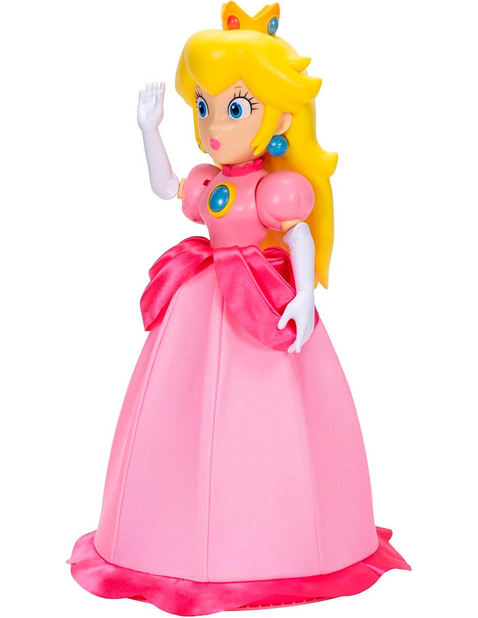 Figura de acción articulada super princesa peach con movimiento y sonido 7
