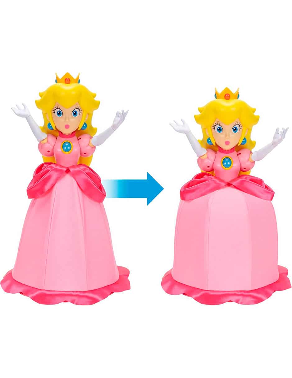 Figura de acción articulada super princesa peach con movimiento y sonido