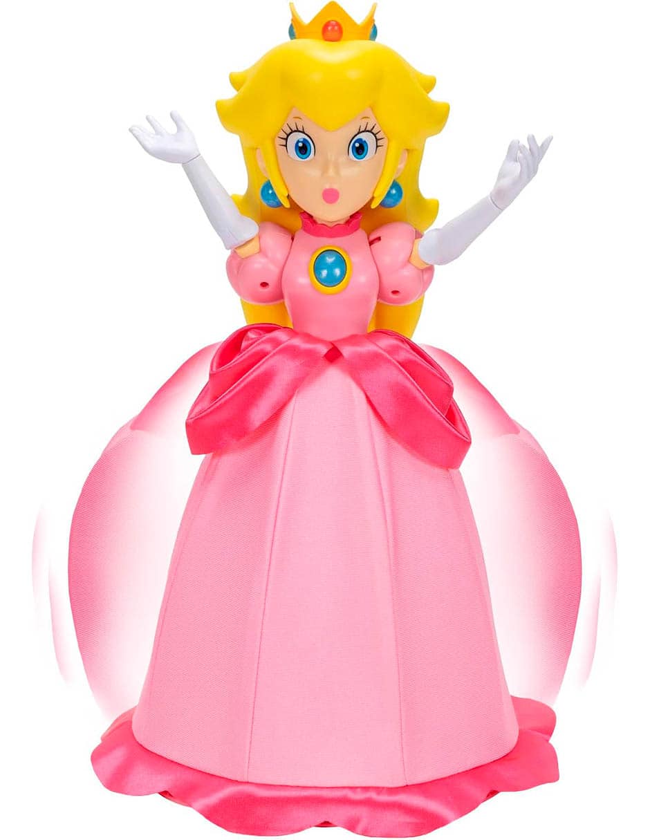 Figura de acción articulada super princesa peach con movimiento y sonido