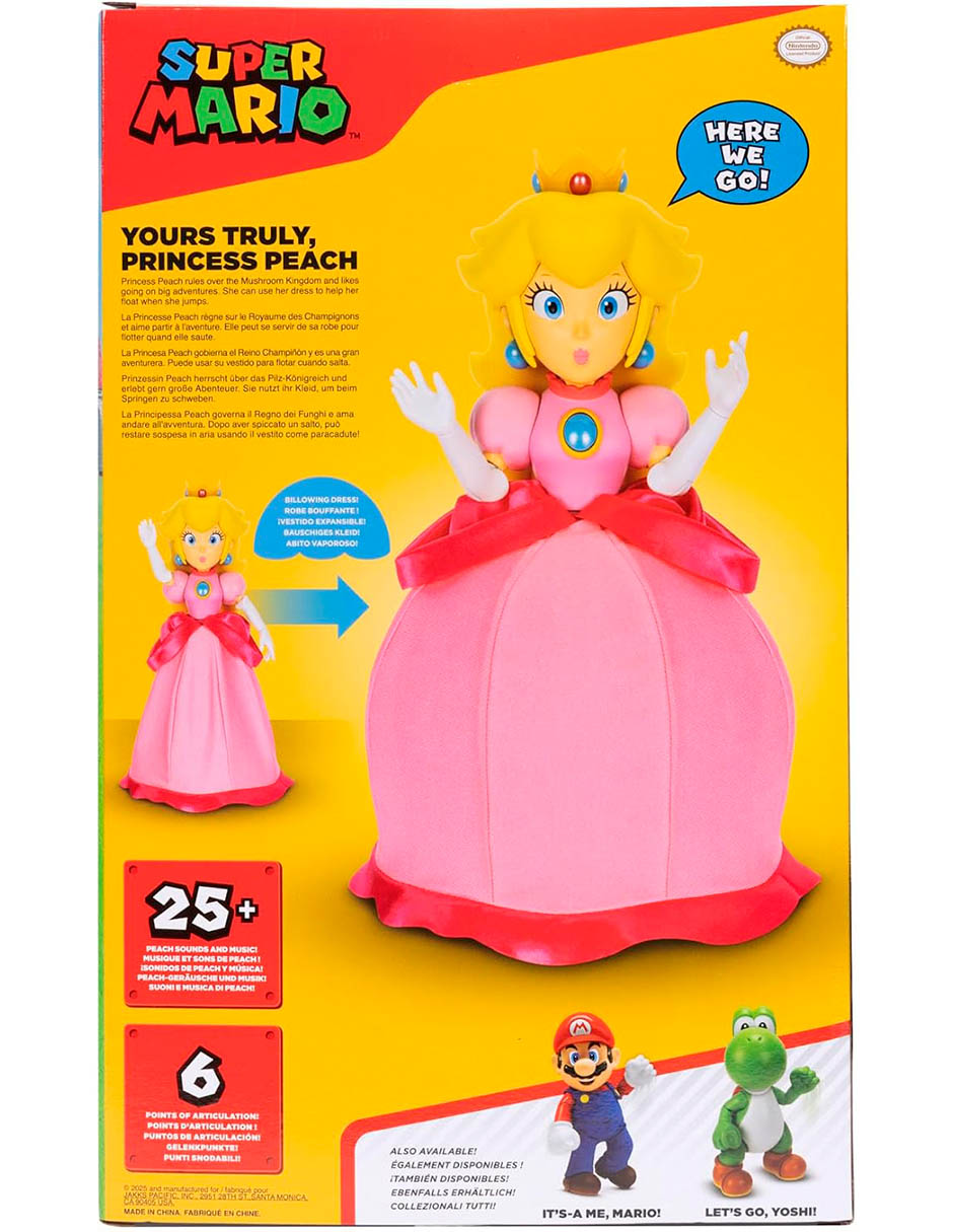 Figura de acción articulada super princesa peach con movimiento y sonido 6