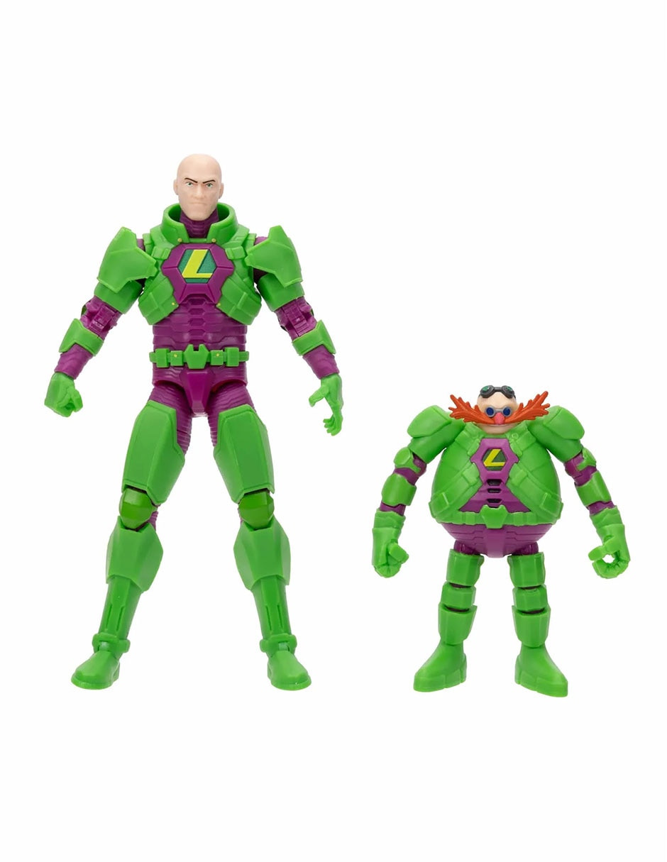 Set figuras de acción articuladas dc lex luthor y dr. Eggman Set figuras de acción articuladas dc lex luthor y dr. Eggman