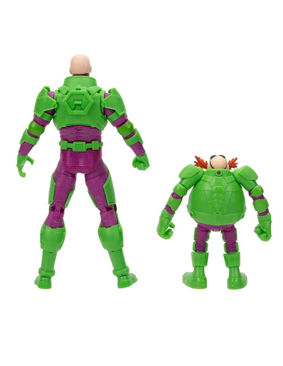 Set figuras de acción articuladas dc lex luthor y dr. Eggman 2