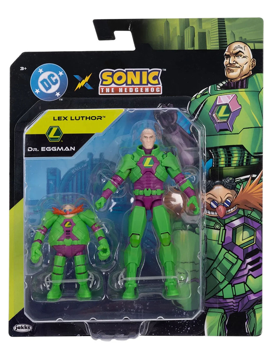 Set figuras de acción articuladas dc lex luthor y dr. Eggman 3