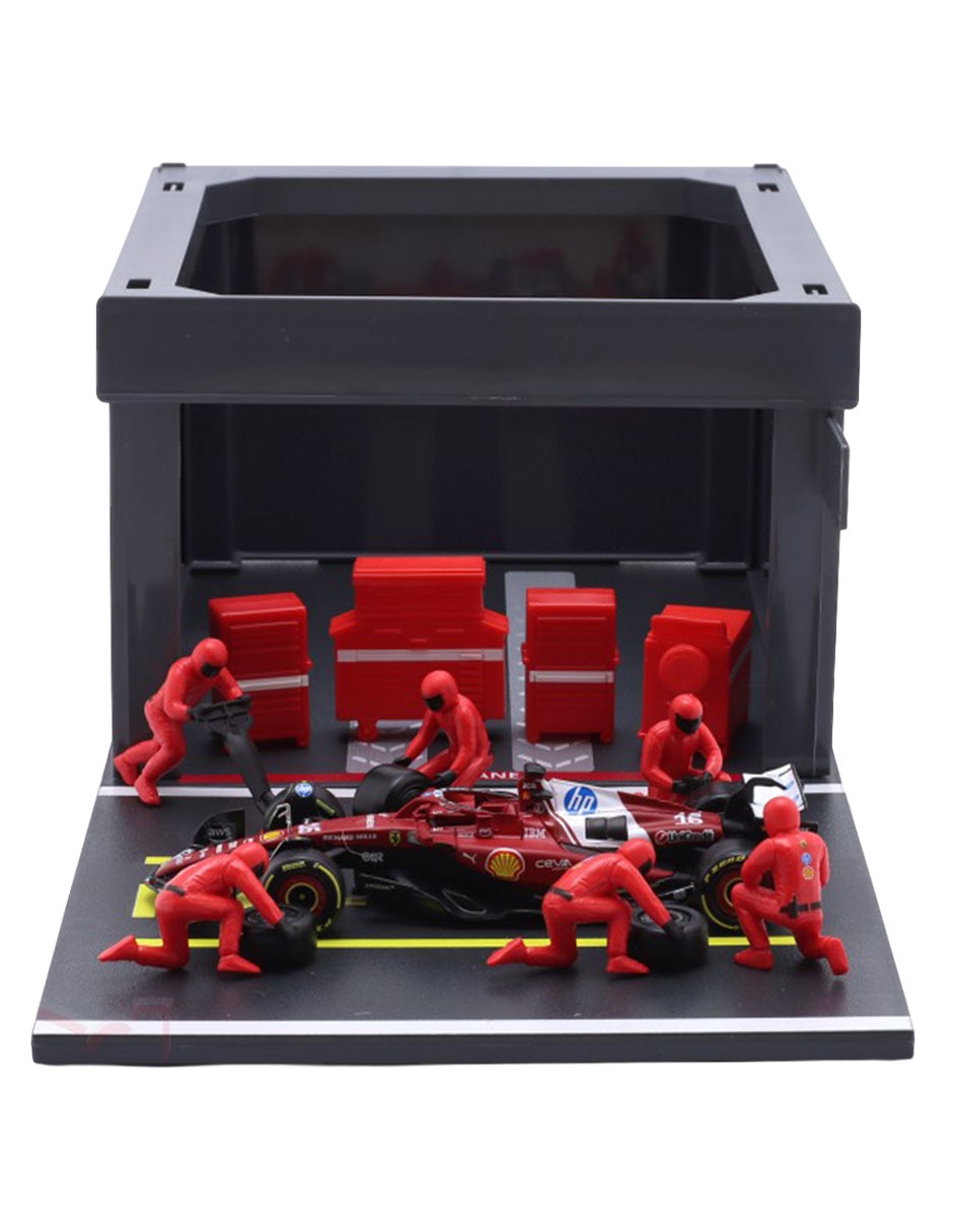 Set vehiculo a escala Pit Pass Diorama 16 Charles Leclerc Set vehiculo a escala Pit Pass Diorama 16 Charles Leclerc