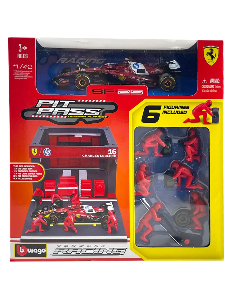 Set vehiculo a escala Pit Pass Diorama 16 Charles Leclerc 3