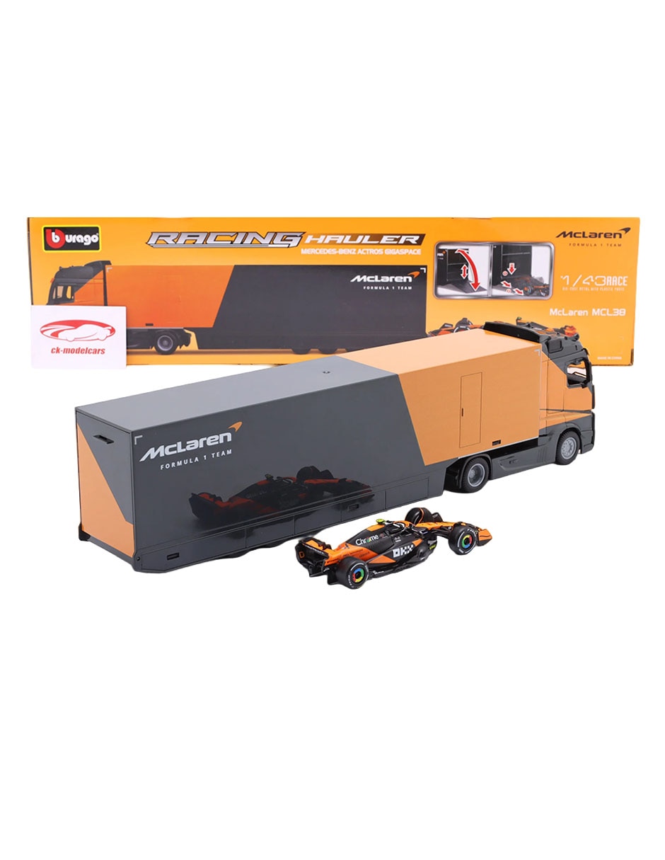 Set vehiculo a escala Racing Hauler Mercedes Benz Actros Gigaspace 2