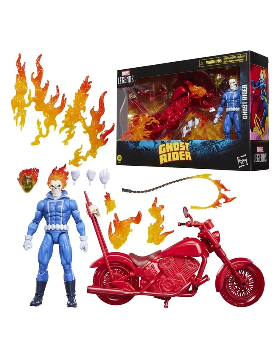 Figura de acción articulada Legends Series: Vengador Fantasma Johnny Blaze con motocicleta Marvel Figura de acción articulada Legends Series: Vengador Fantasma Johnny Blaze con motocicleta Marvel