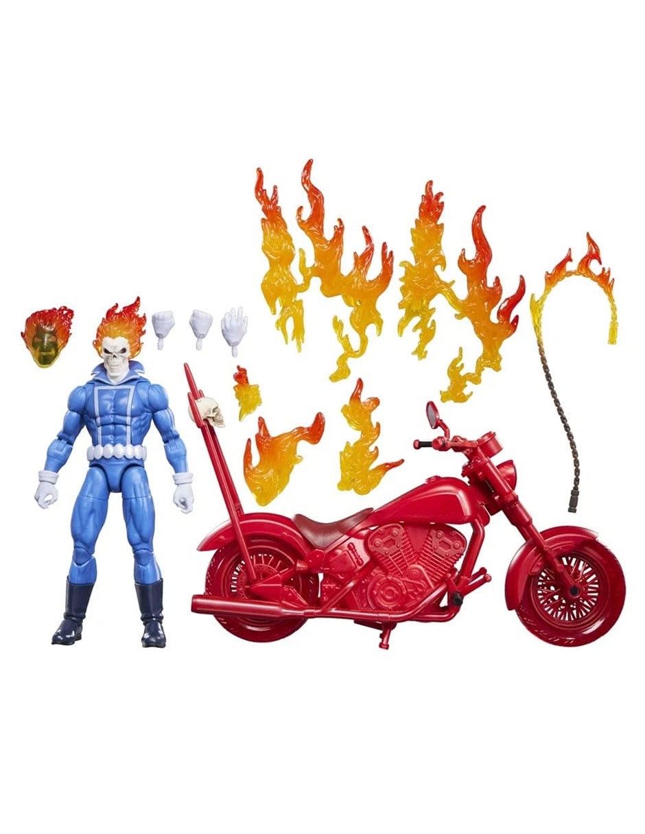 Figura de acción articulada Legends Series: Vengador Fantasma Johnny Blaze con motocicleta Marvel 2