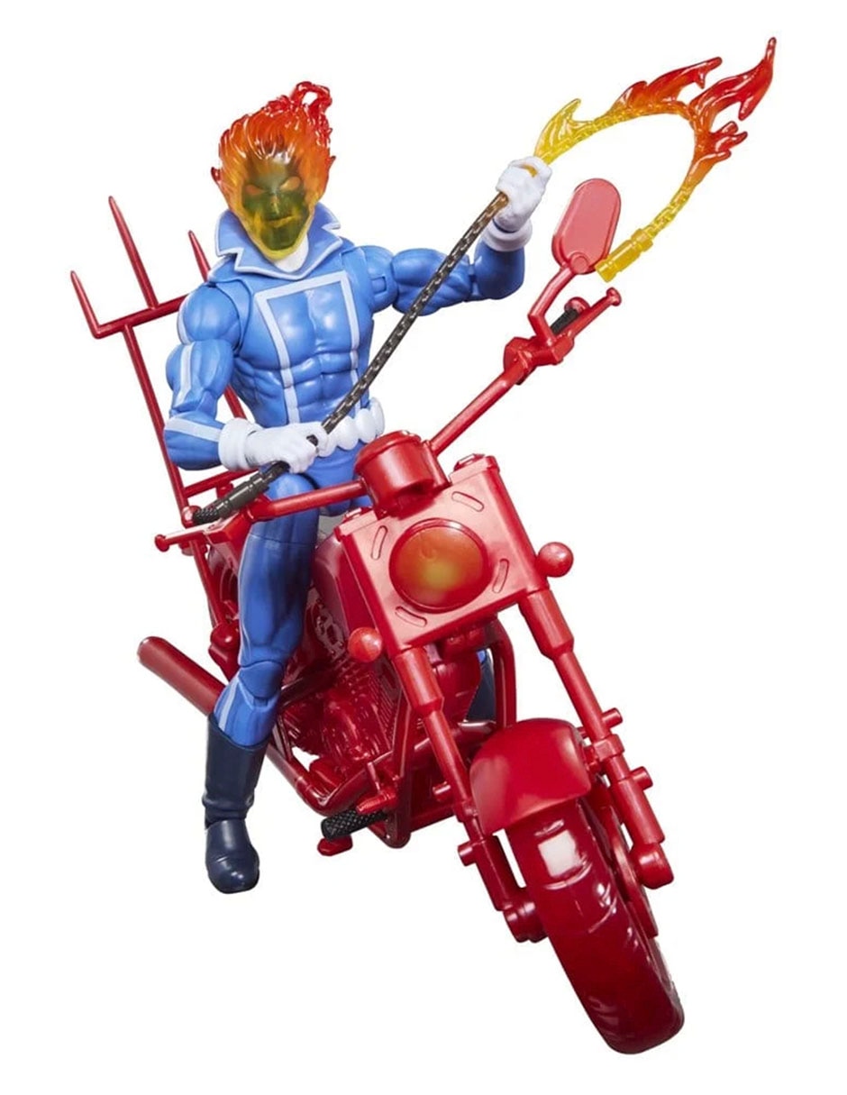 Figura de acción articulada Legends Series: Vengador Fantasma Johnny Blaze con motocicleta Marvel 3