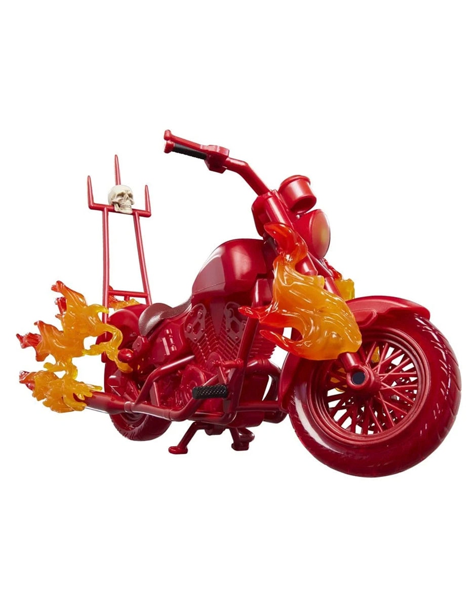 Figura de acción articulada Legends Series: Vengador Fantasma Johnny Blaze con motocicleta Marvel 8