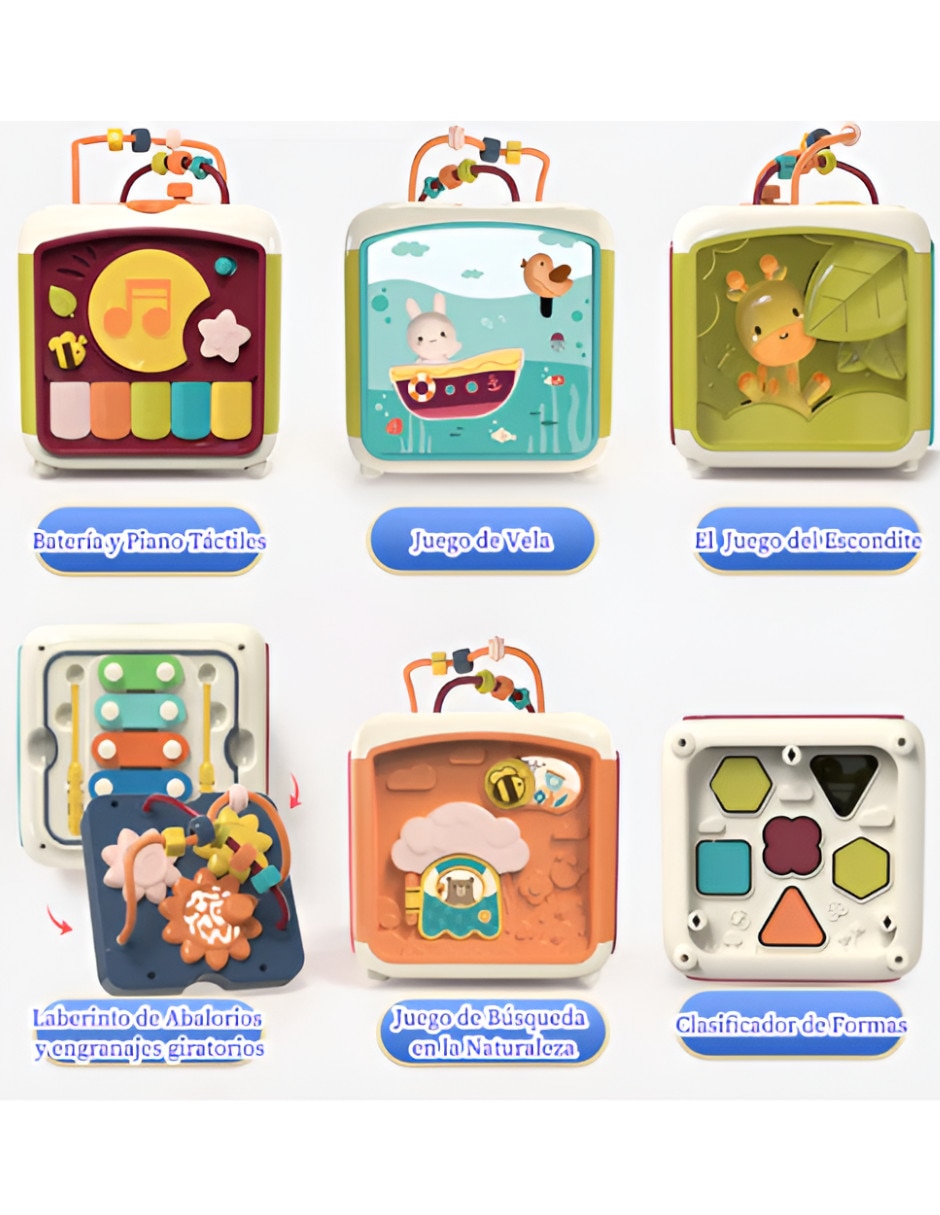 Cubo didáctico 6 en 1 unisex