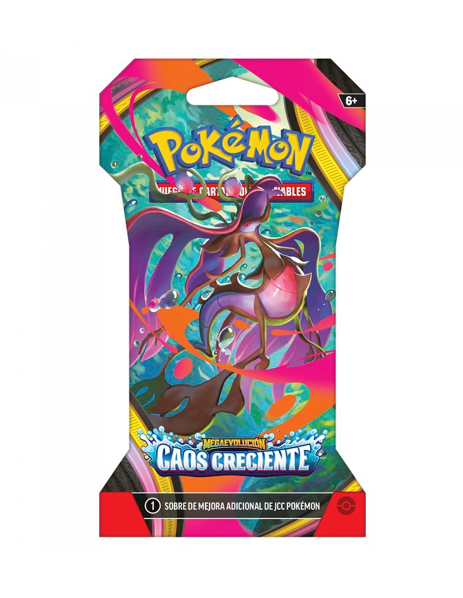 Cartas pokémon tcg: mega evolutionñchaos rising sleeved booster en español tcg pokémon chaos rising pokémon