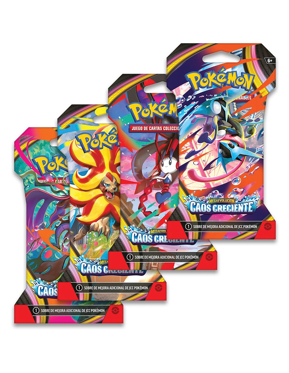 Cartas tcg: mega evolutionñchaos rising sleeved booster en español tcg pokémon chaos rising pokémon