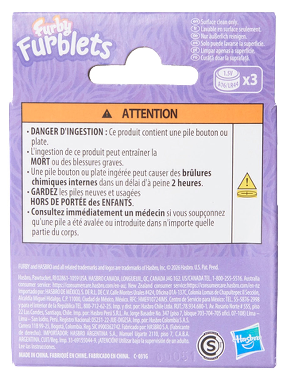 Peluche de furby de 13 cm