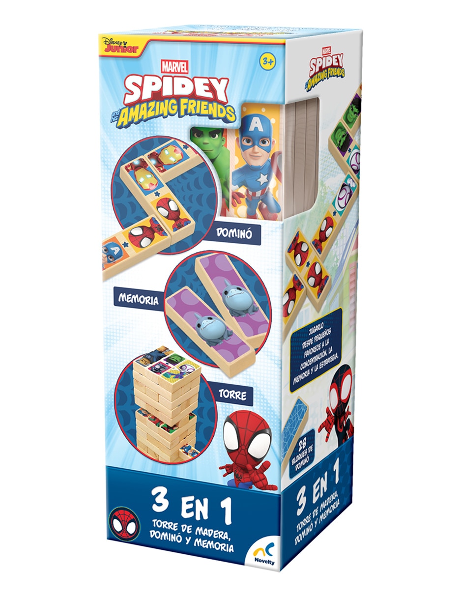 Torre de madera 3 en 1 spidey spidey juegos de mesa 3