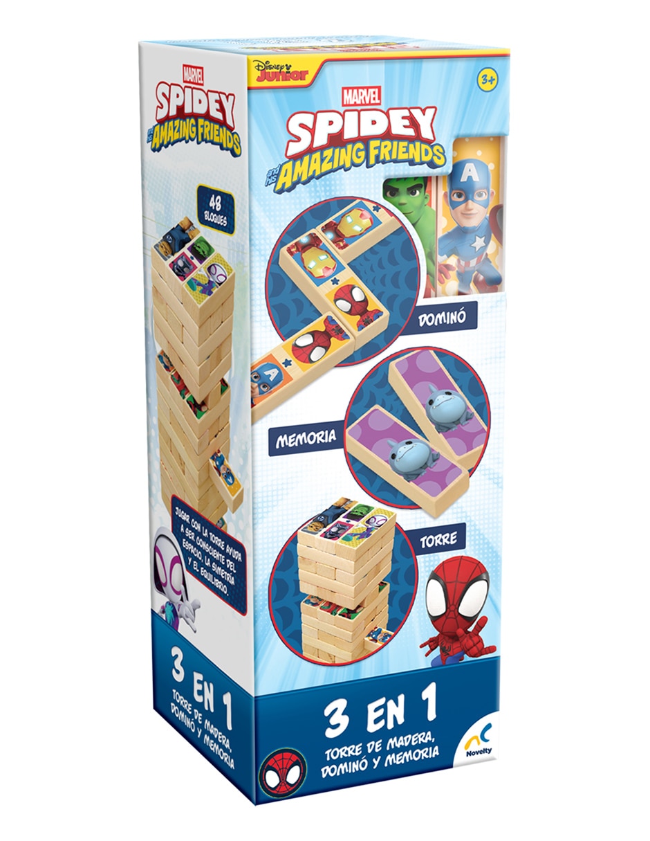 Torre de madera 3 en 1 spidey spidey juegos de mesa