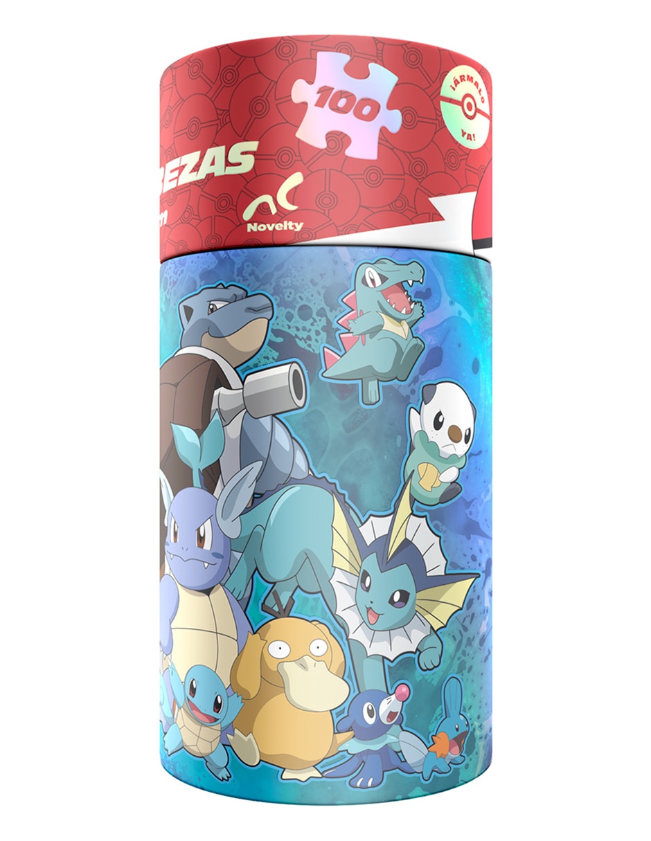 Rompecabezas pokémon rompecabezas infantil pokemon agua cilindro 100 piezas 2