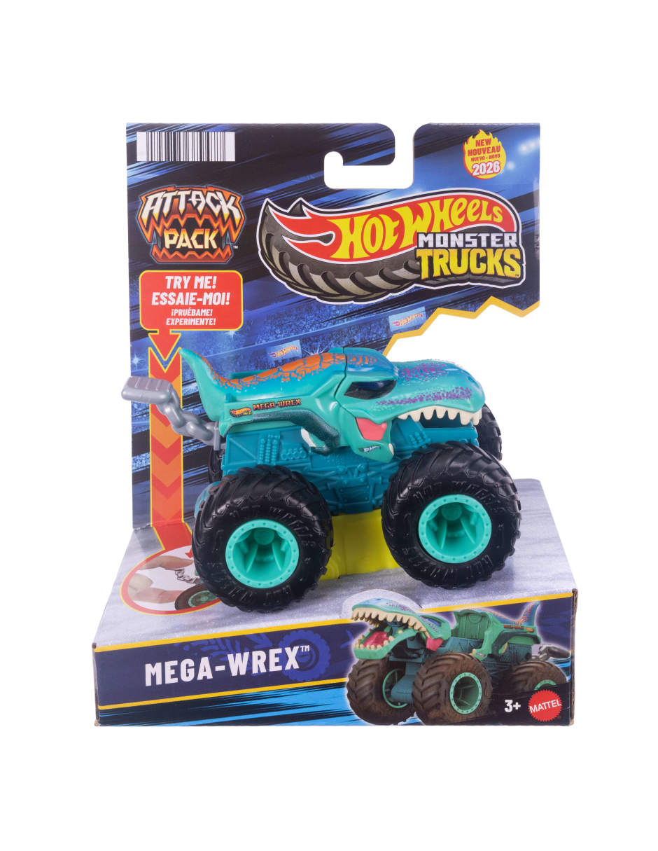 Vehículo a escala Monster Trucks Attack Pack Hot Wheels 6