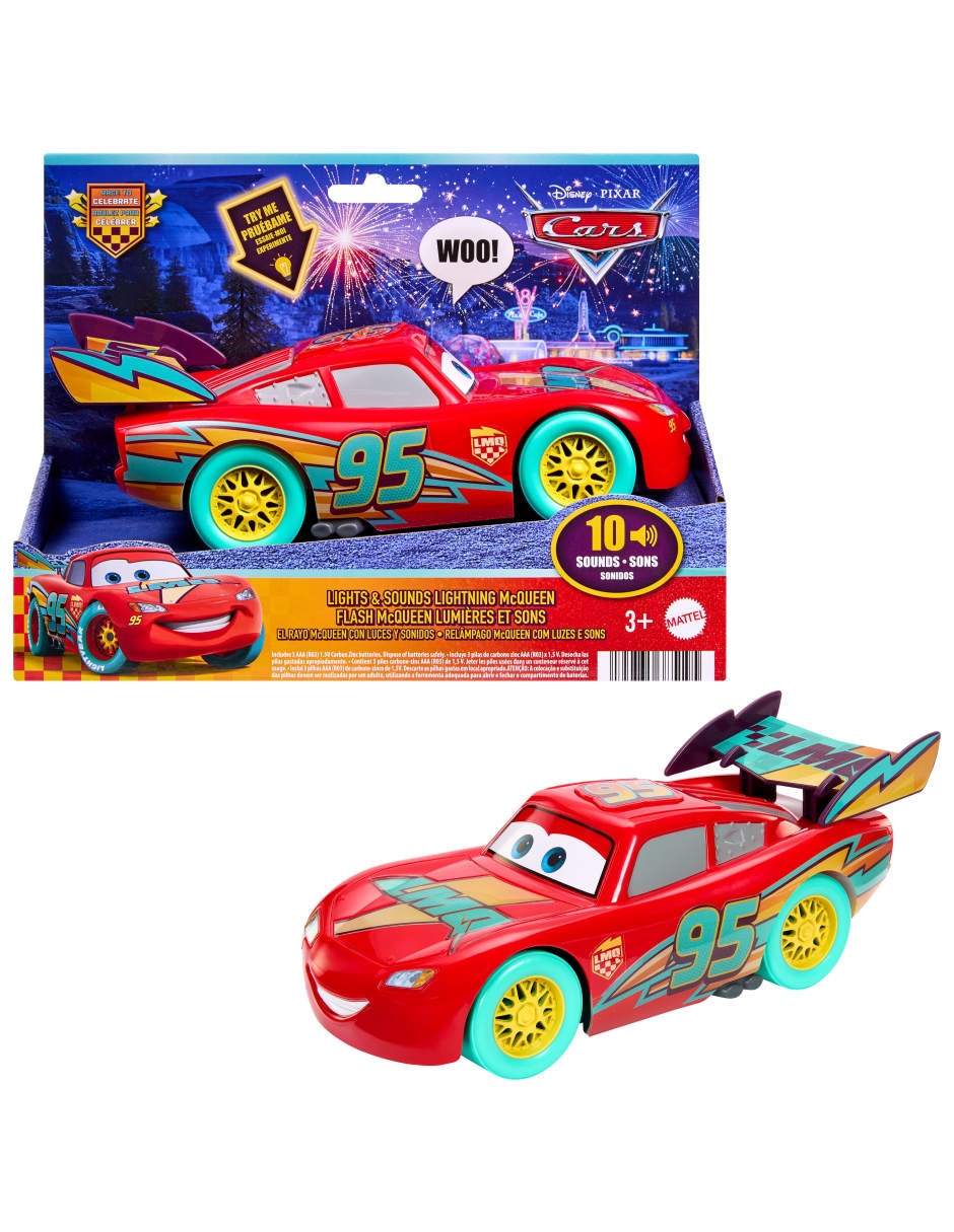 Automóvil Mattel Electronics Race to Celebrate Lights & Sounds Lightning McQueen