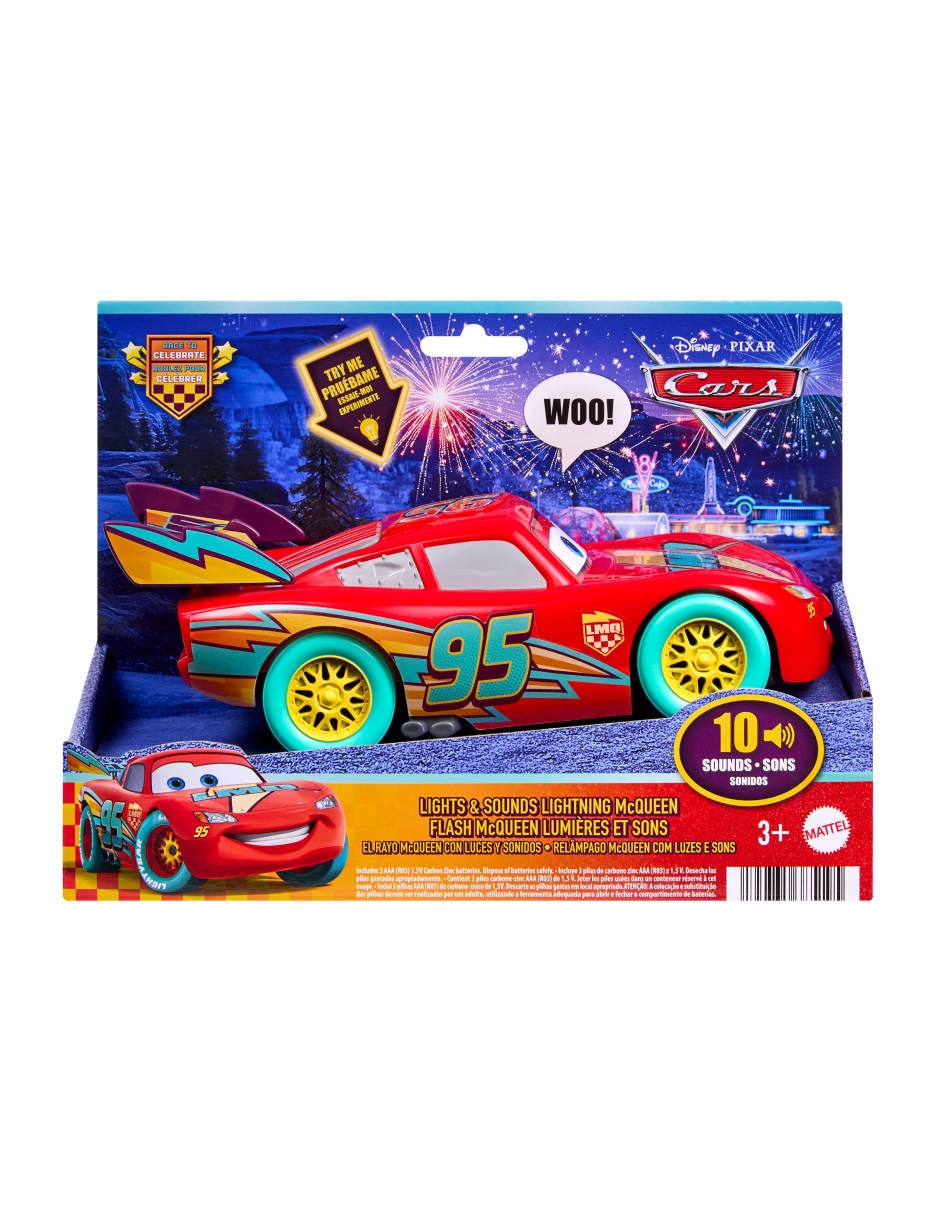 Automóvil Mattel Electronics Race to Celebrate Lights & Sounds Lightning McQueen