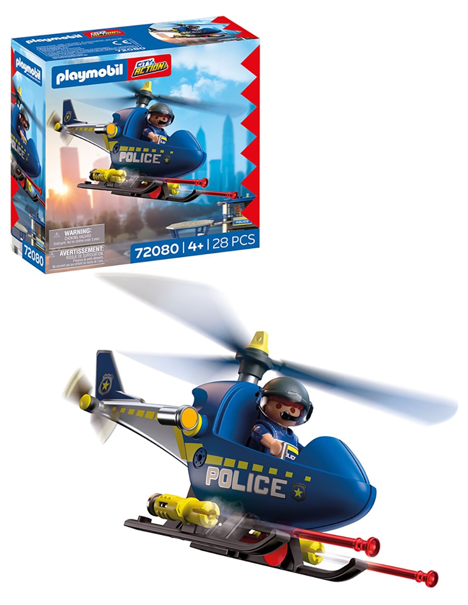 Set construcción pm helicóptero de policía con radar 72080 police 3