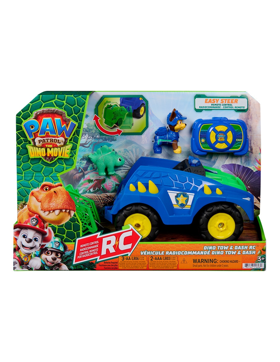 Vehículo de rescate rc chase & dino paw patrol