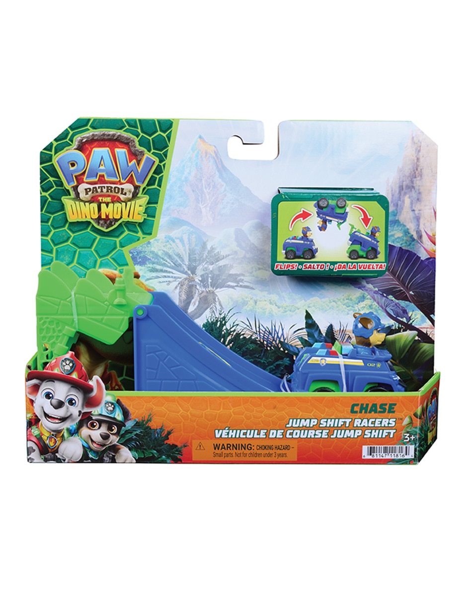 Vehículo a escala flip racer dino paw patrol 3