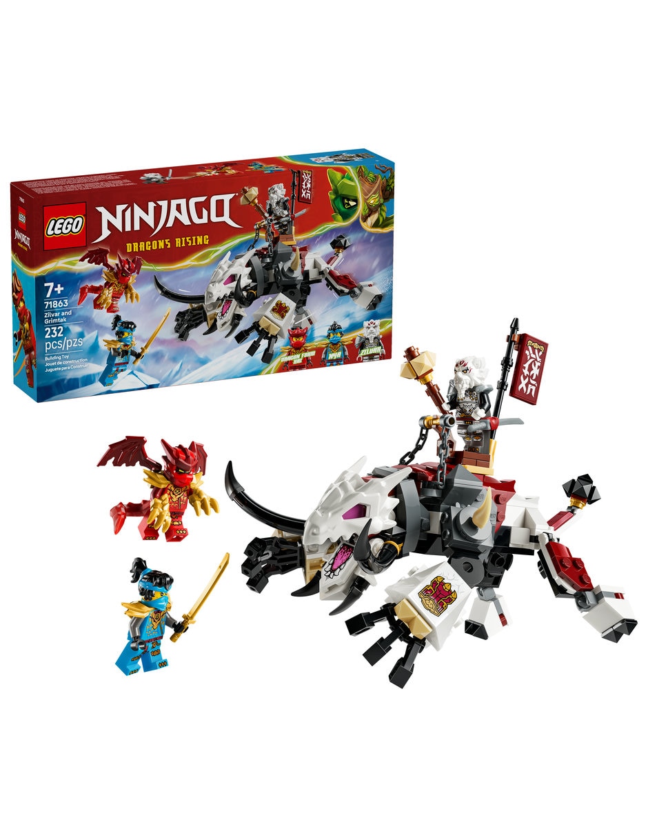 Ninjago Zilvar y Bestia Dragón Grimtak 71863 1