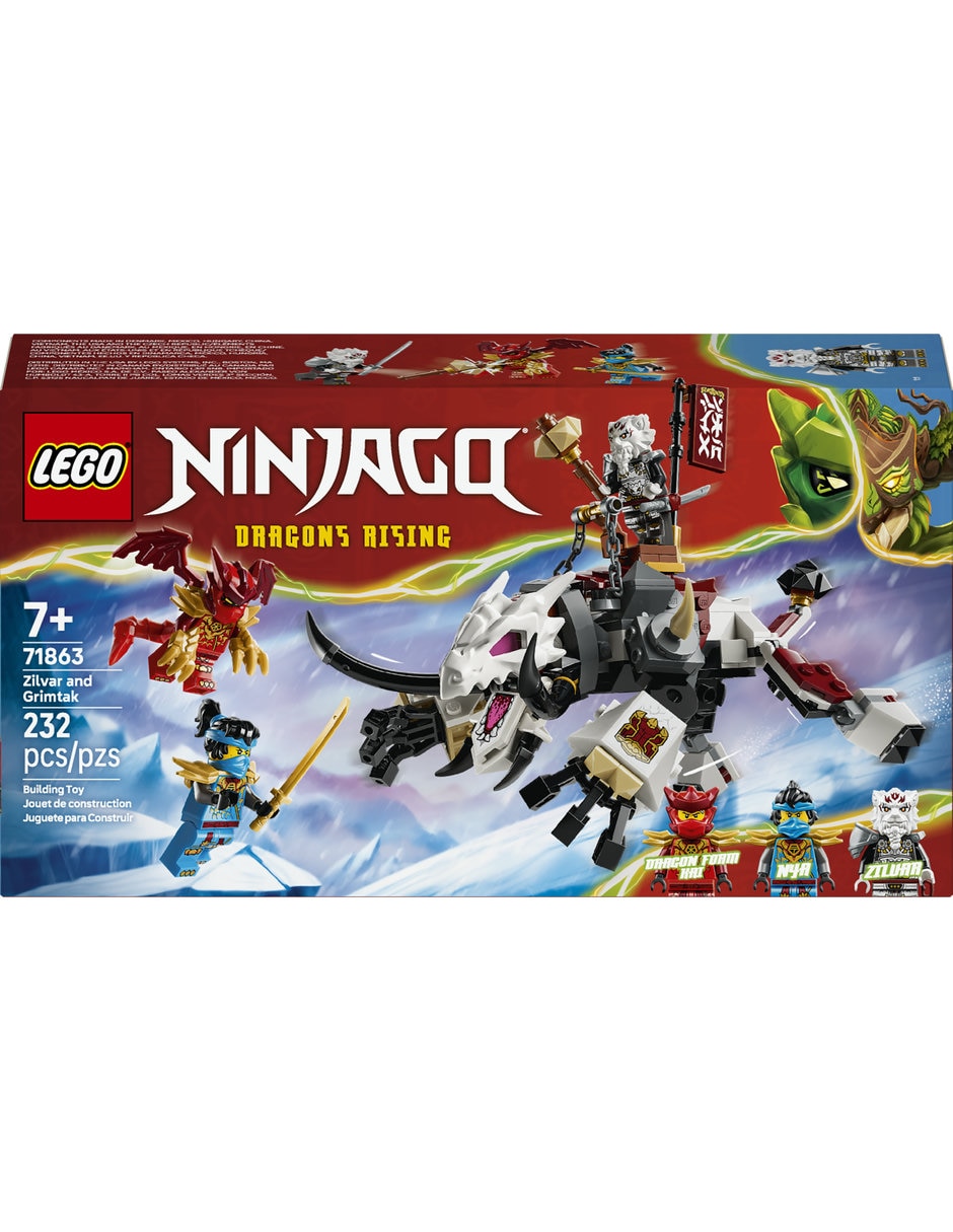 Ninjago Zilvar y Bestia Dragón Grimtak 71863 2