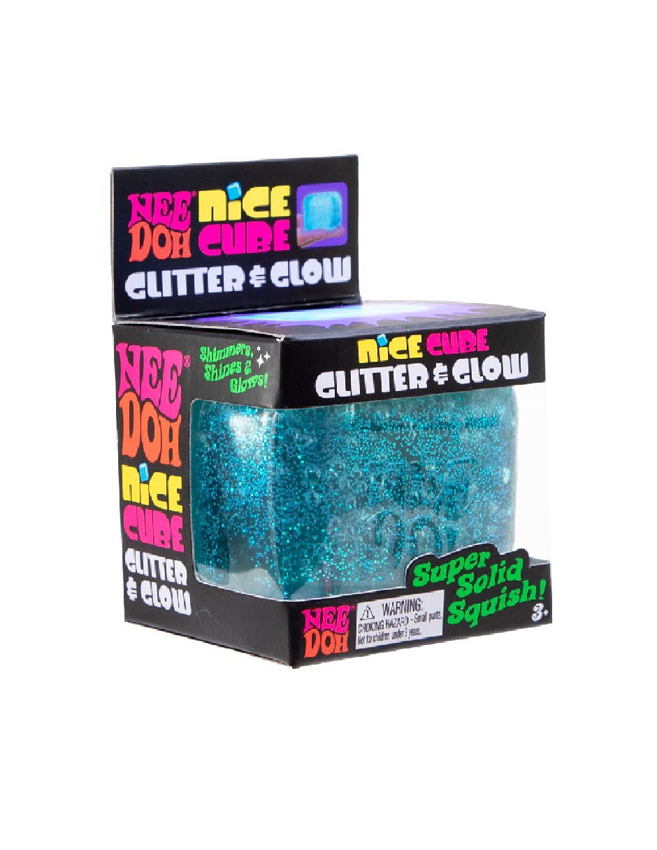 Juguete Antiestrés Nice Cube Glitter and Glow Nee Doh