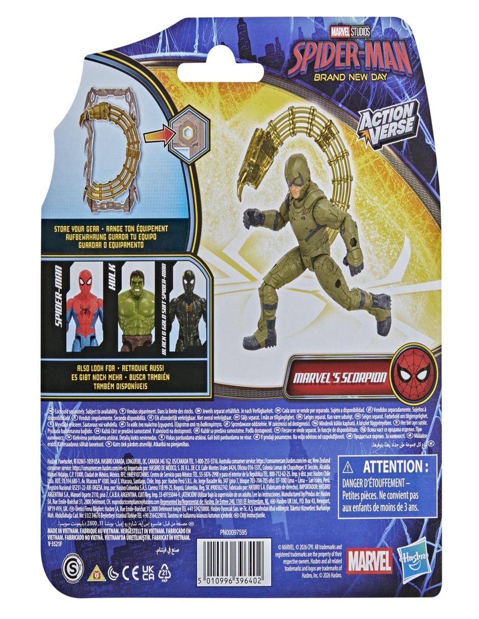 Figura de acción articulada : Spider-Man Scorpion Marvel 4