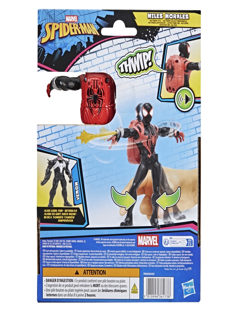 Figura de acción articulada : Spider-Man Miles Morales Marvel con sonido 12