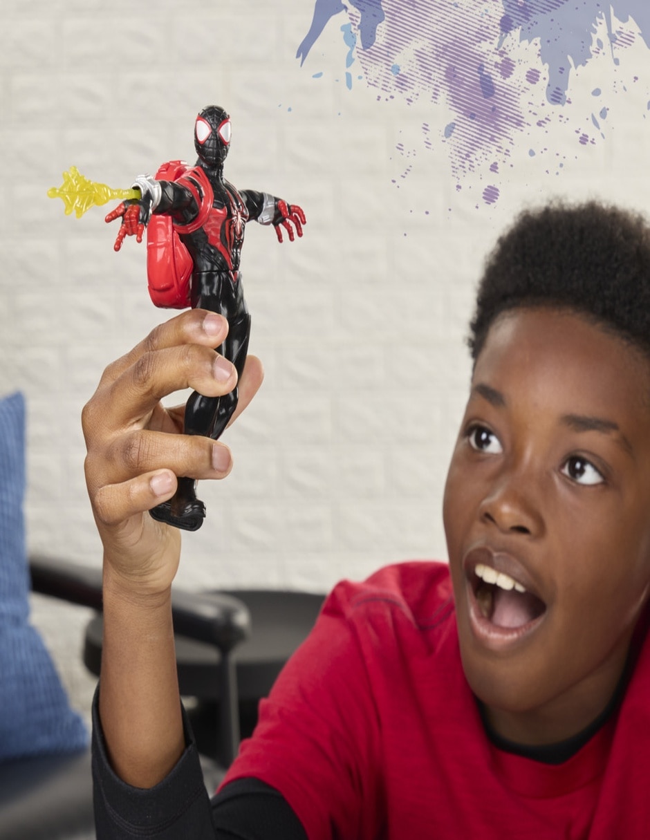 Figura de acción articulada : Spider-Man Miles Morales Marvel con sonido 7