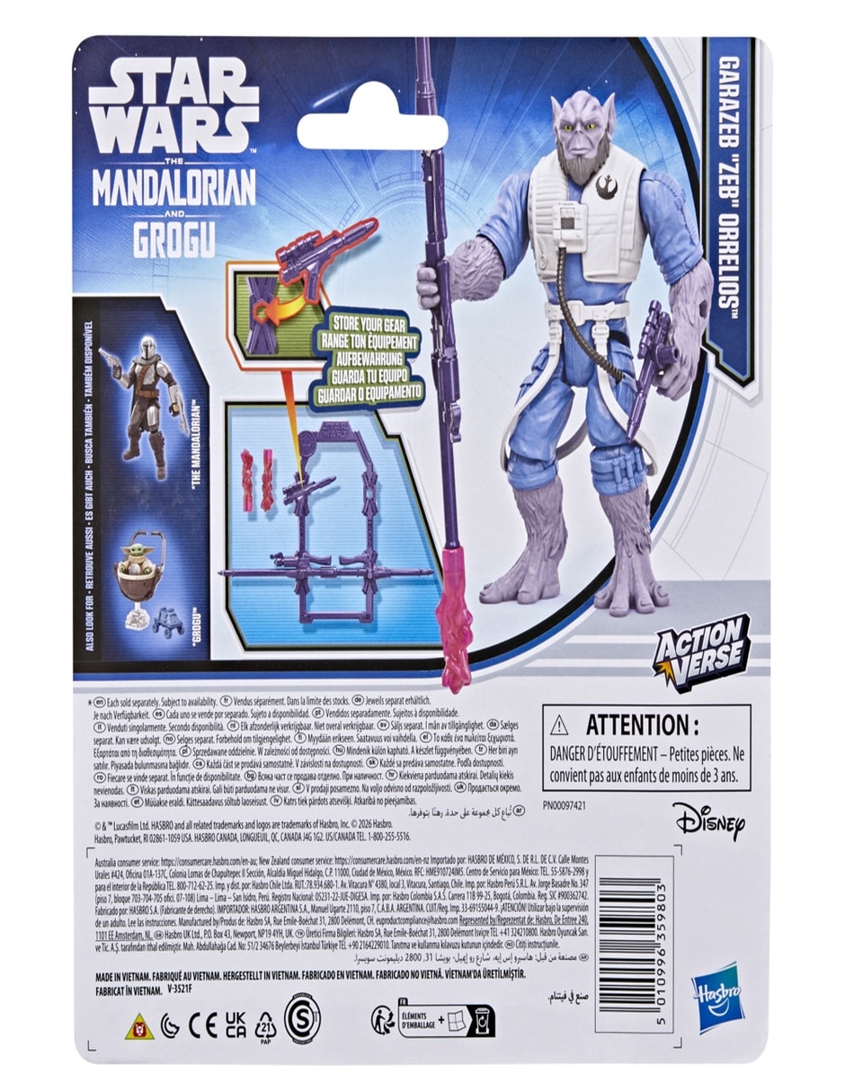 Figura de acción articulada The Mandalorian and Grogu Zeb Orrelios Star Wars 12