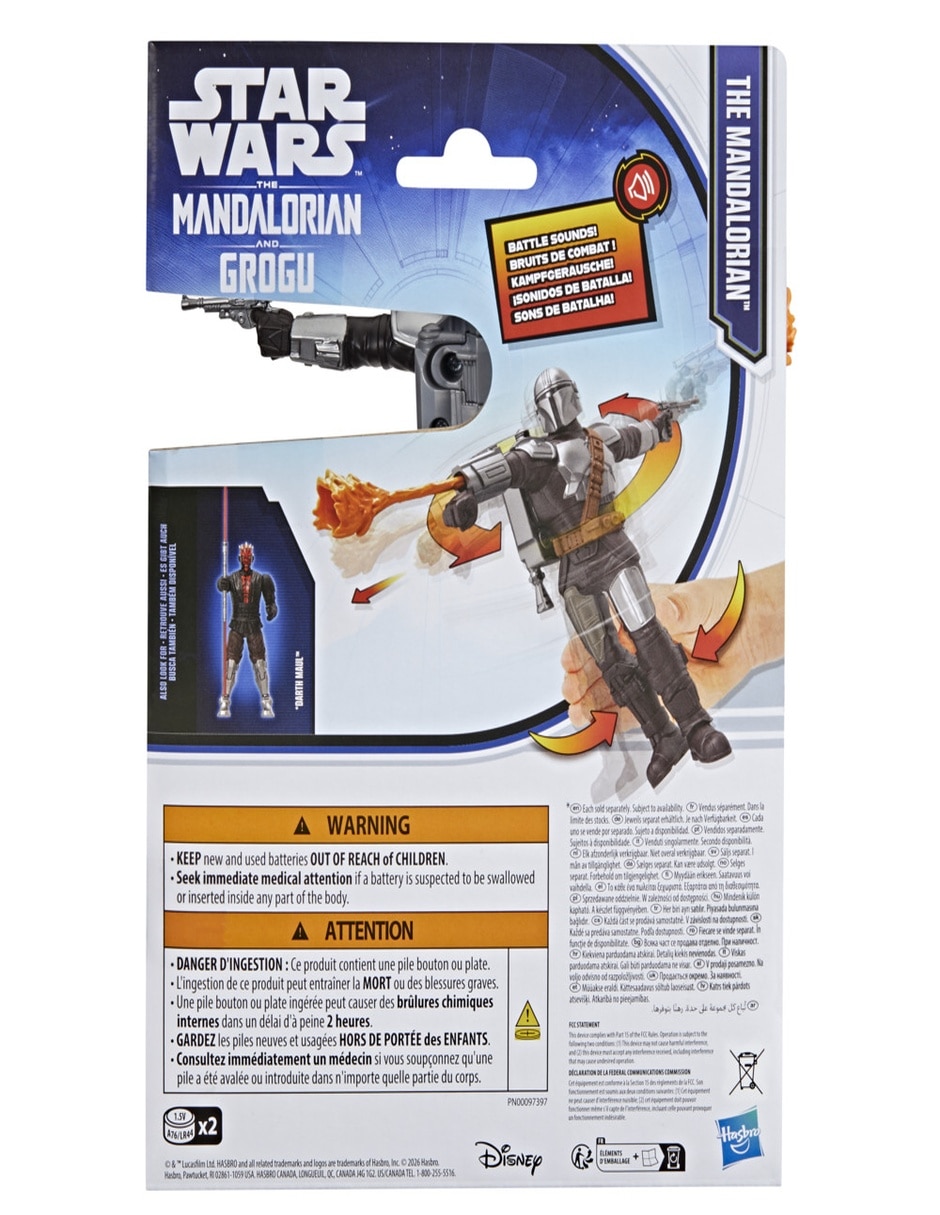 Figura de acción articulada The Mandalorian and Grogu Star Wars con sonido 3