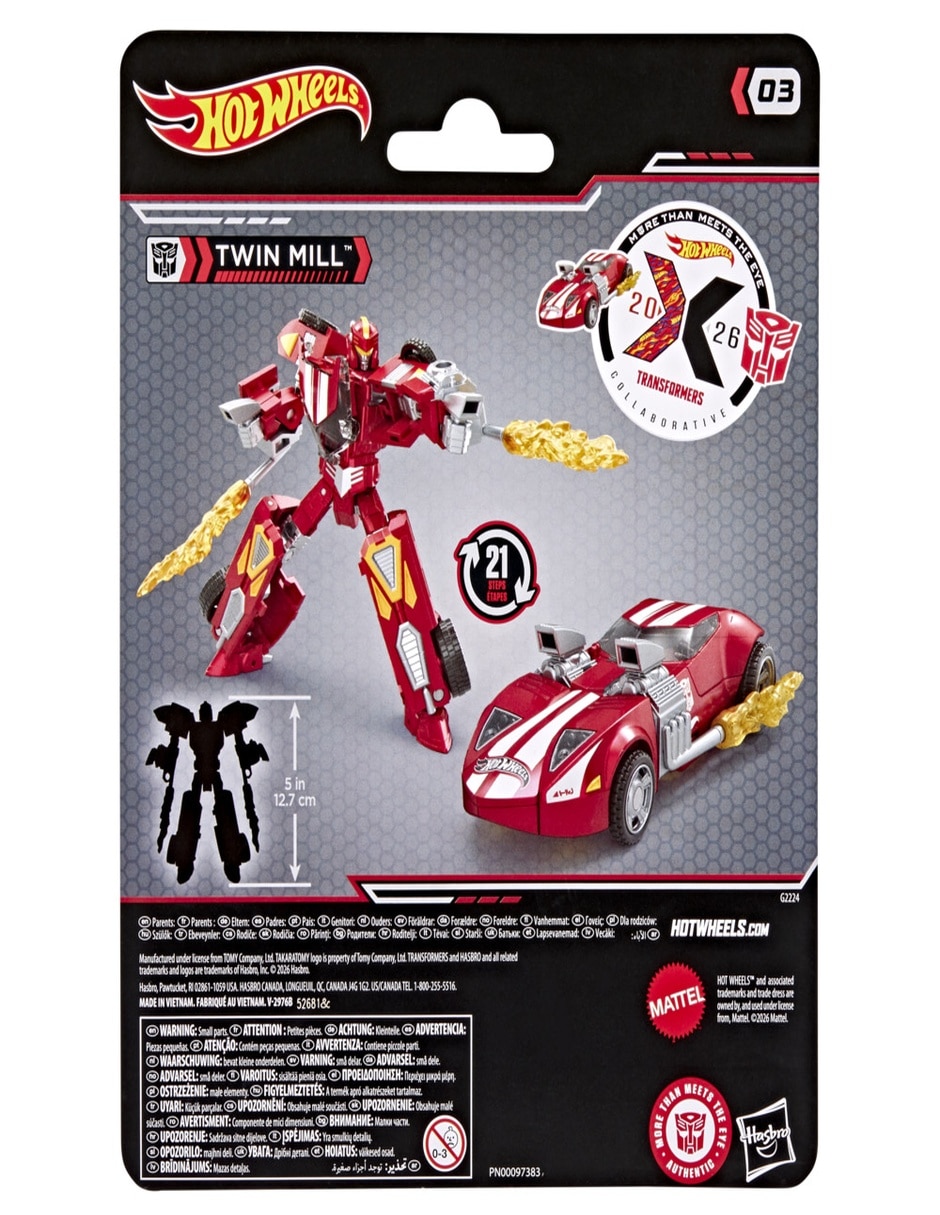 Figura de acción articulada Hot Wheels Especial Transformers 2 en 1 8