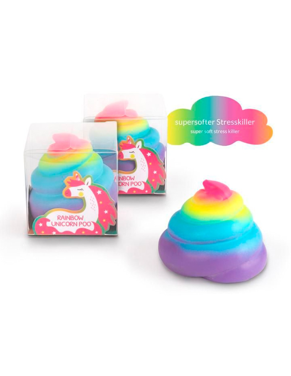 Juguetes baño popo de unicornio arcoíris
