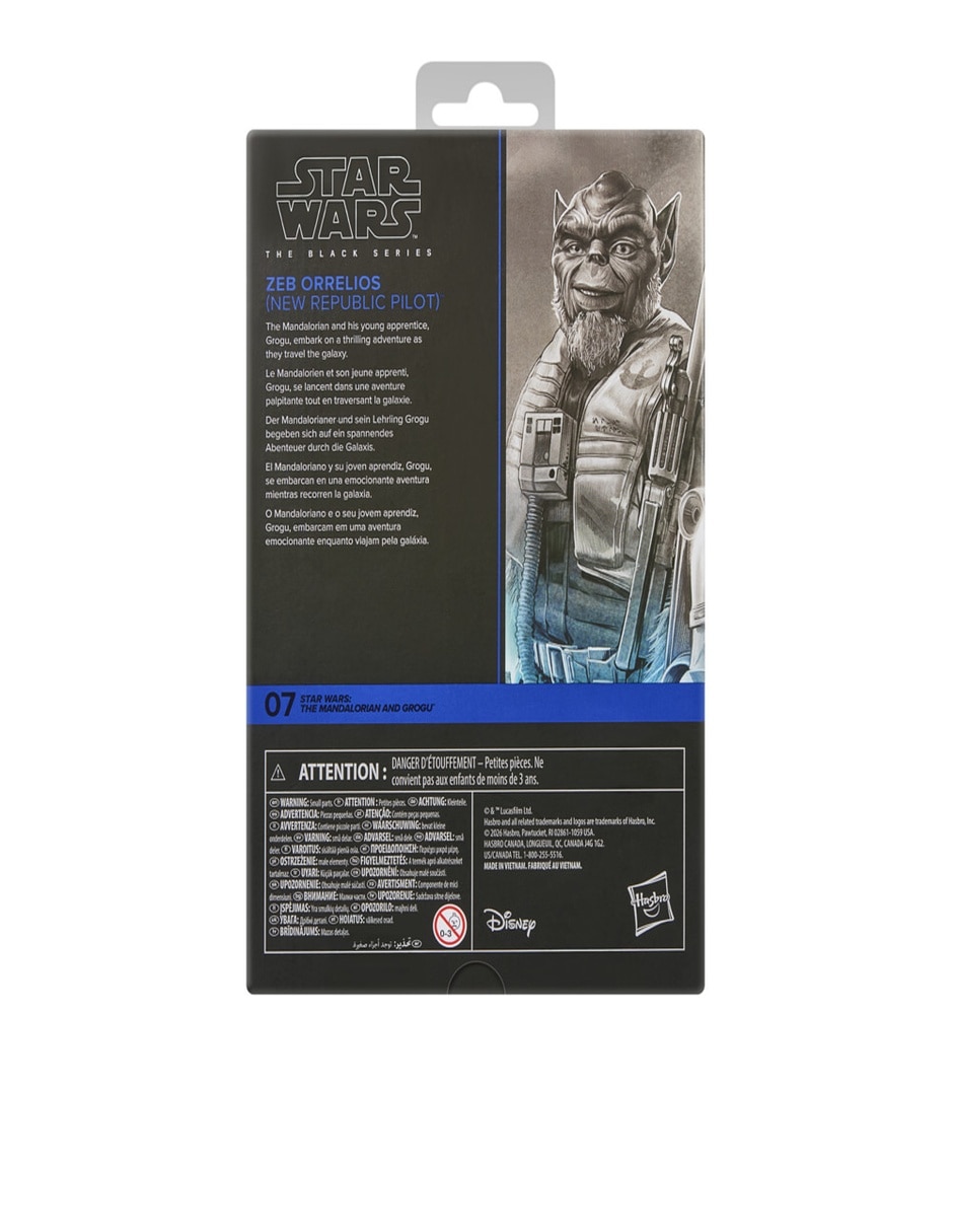 Figura de acción articulada Star Wars The Mandalorian and Grogu Garazeb “Zeb” Orrelios