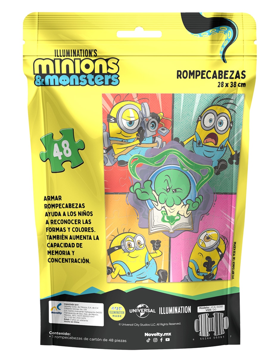 Rompecabezas bolsa foil minions 48 piezas 4