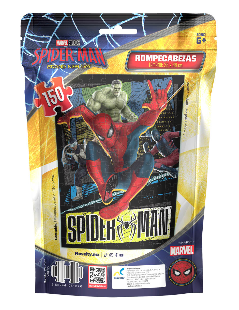 Rompecabezas superhéroes foil spiderman 150 piezas 3