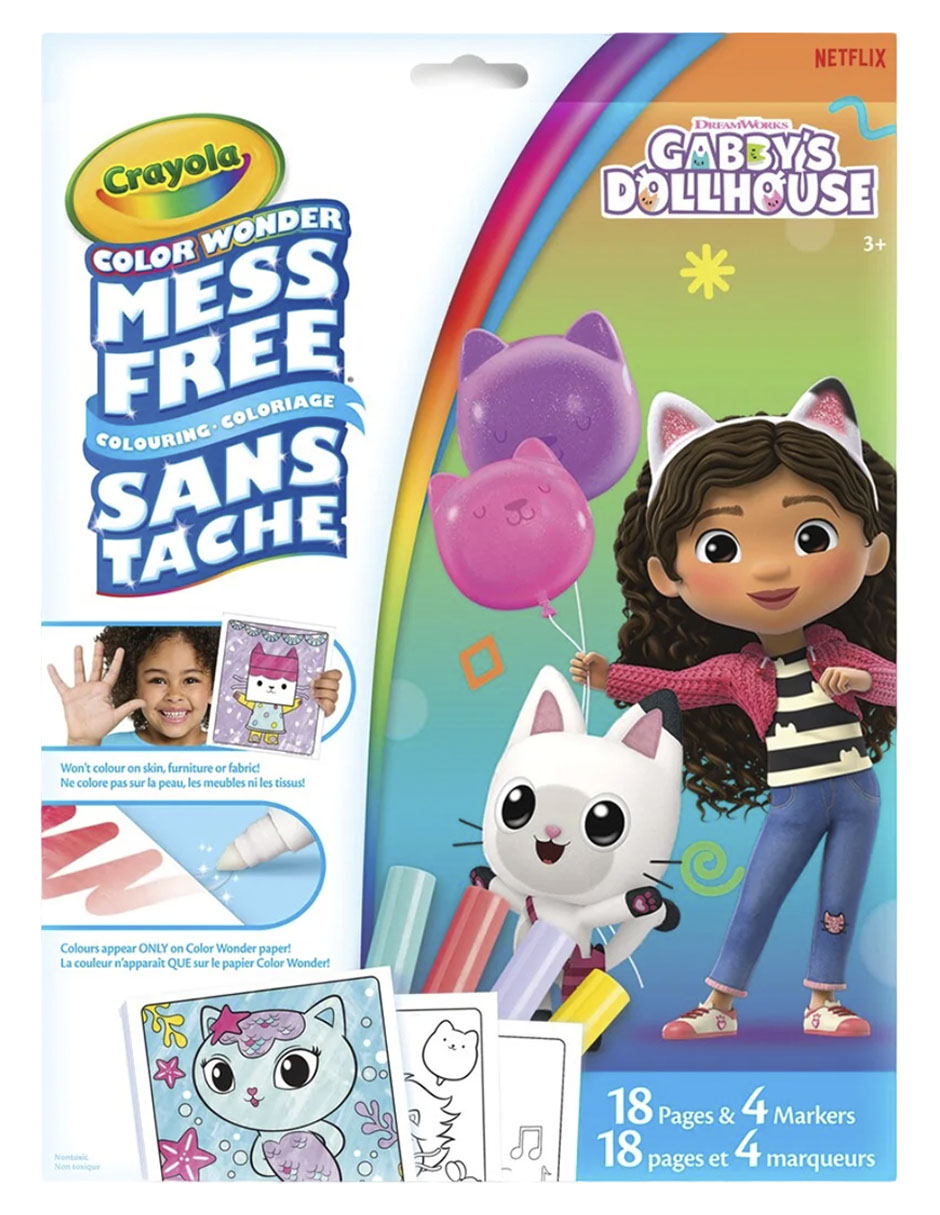 Color wonder - colorea sin manchas: la casa de muñecas de gabby