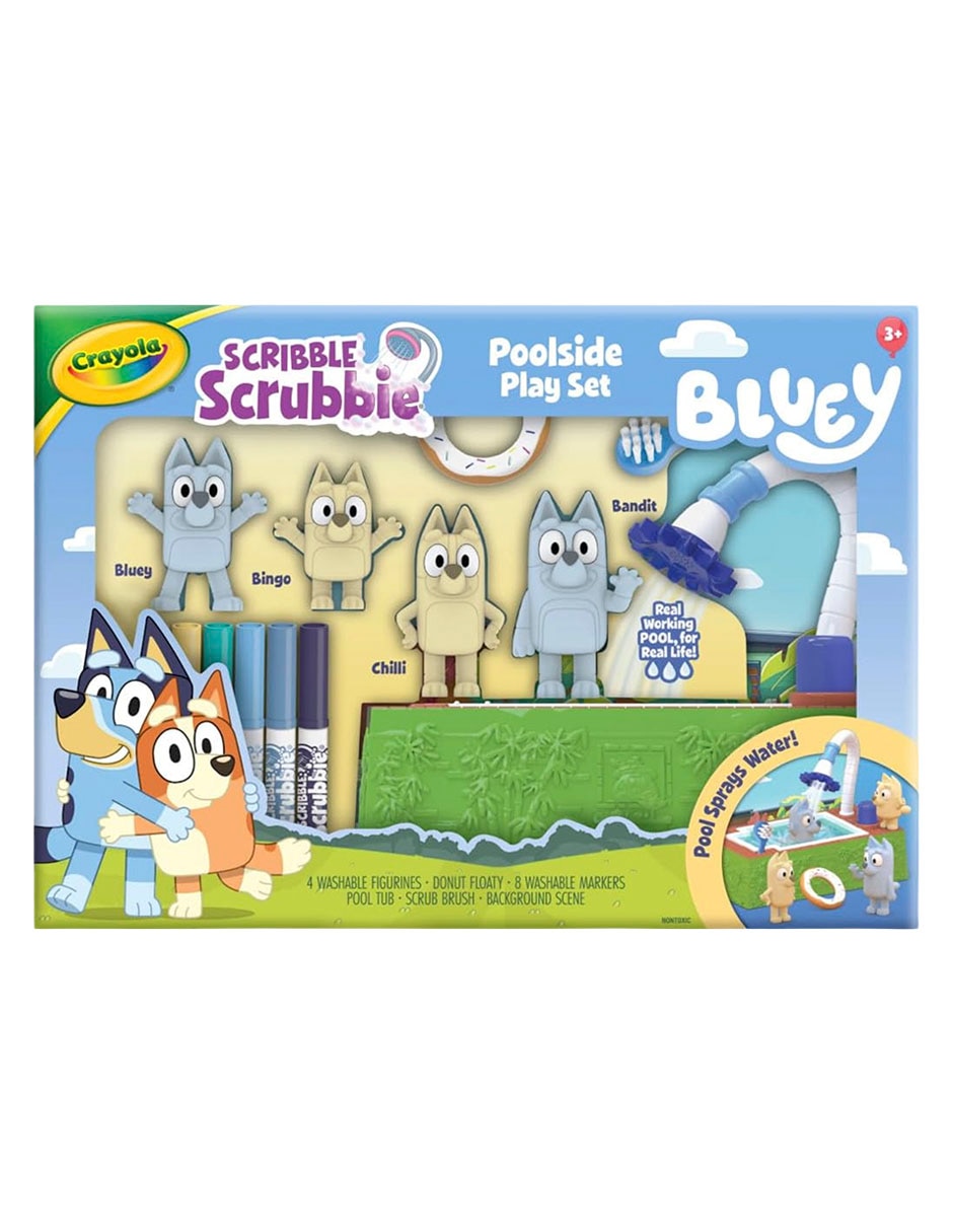 Juego didáctico scribble scrubbies bluey poolside playset 2