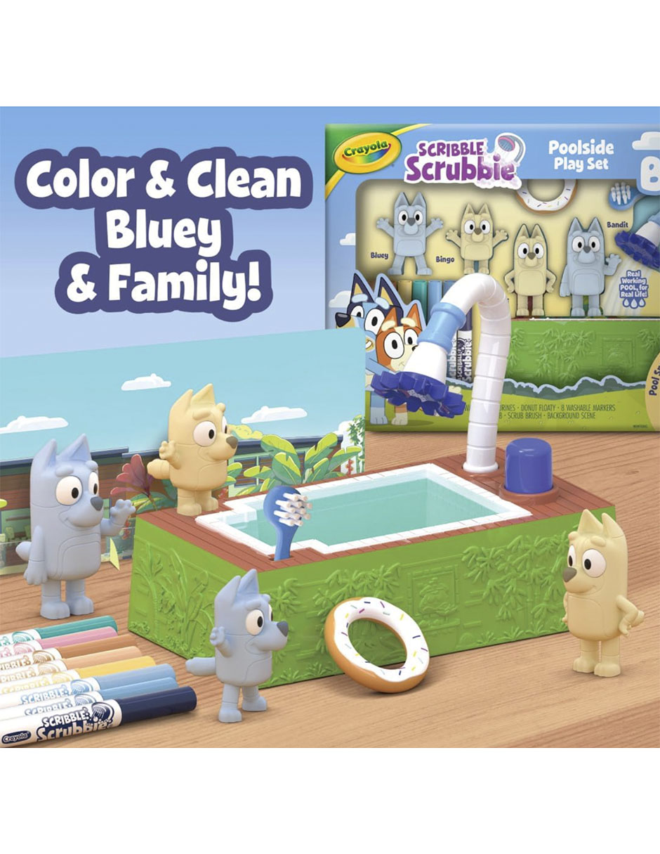 Juego didáctico scribble scrubbies bluey poolside playset Juego didáctico scribble scrubbies bluey poolside playset