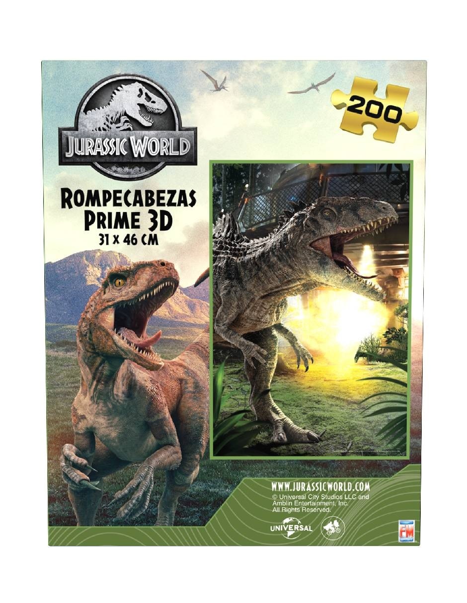 Rompecabezas Jurassic World Lenticular Marvel 200 piezas
