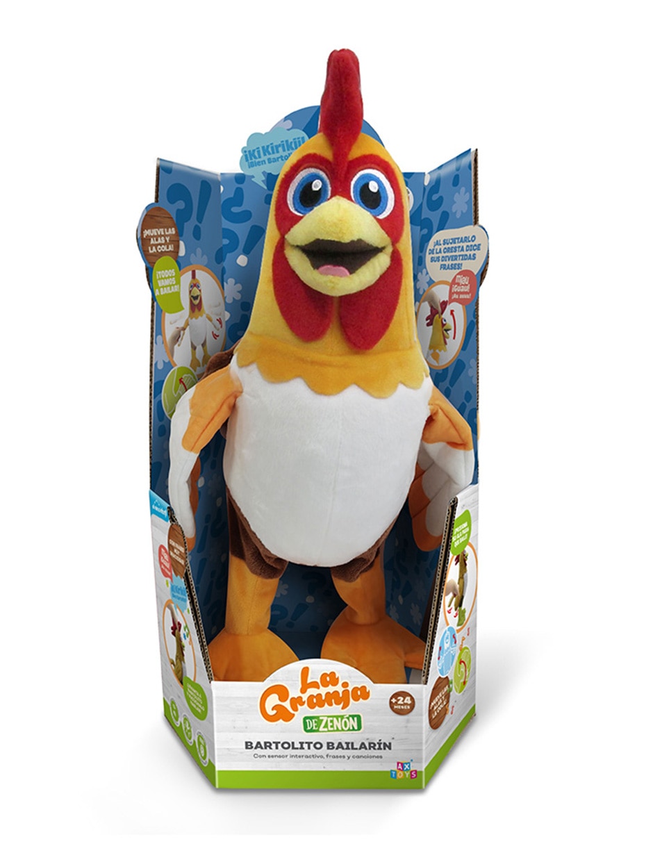 Peluche de La Granja de Zenón Gallo Bandai de 37 cm