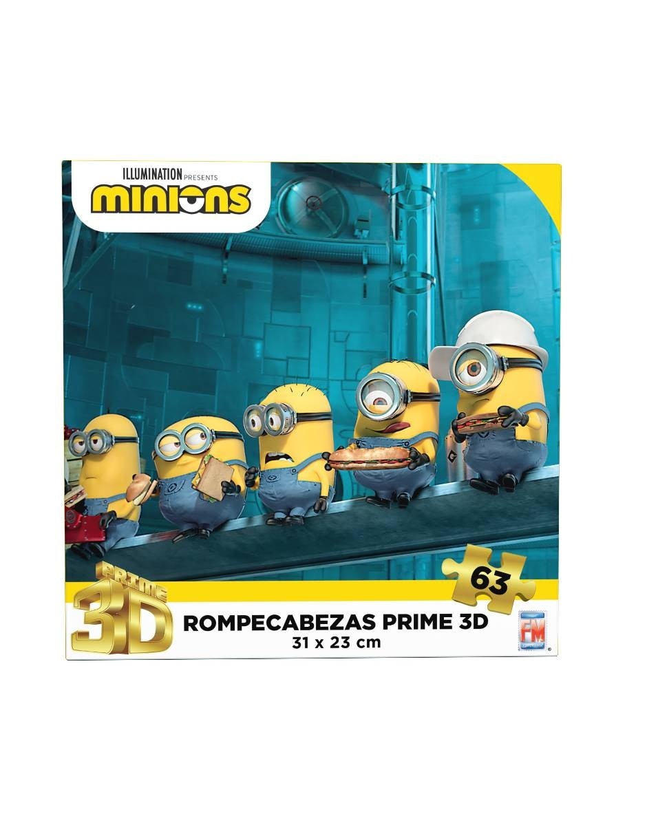Rompecabezas Caricaturas Minions Lenticular 63 piezas 1