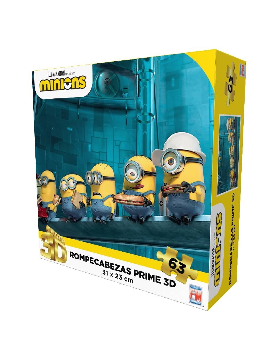 Rompecabezas Caricaturas Minions Lenticular 63 piezas