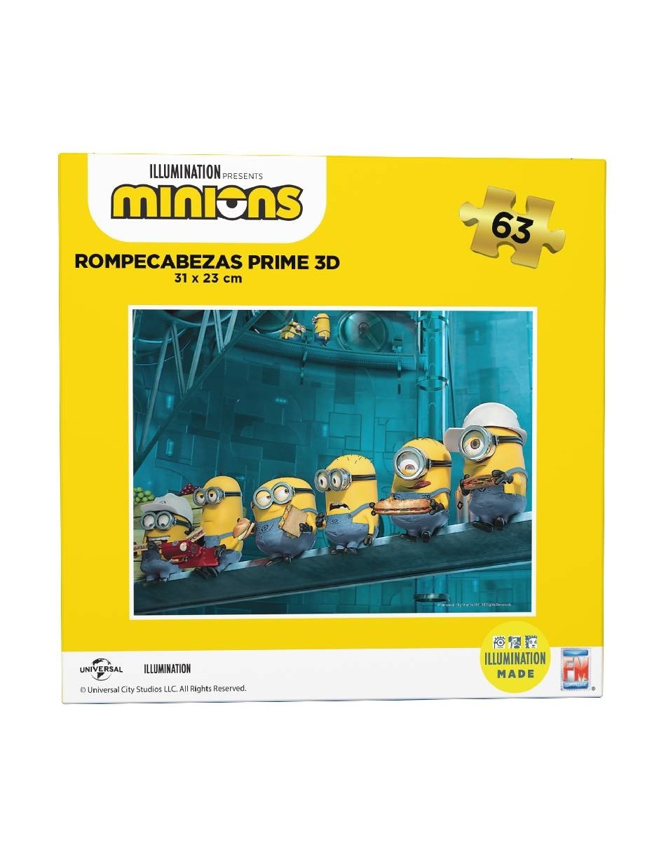 Rompecabezas Caricaturas Minions Lenticular 63 piezas 4