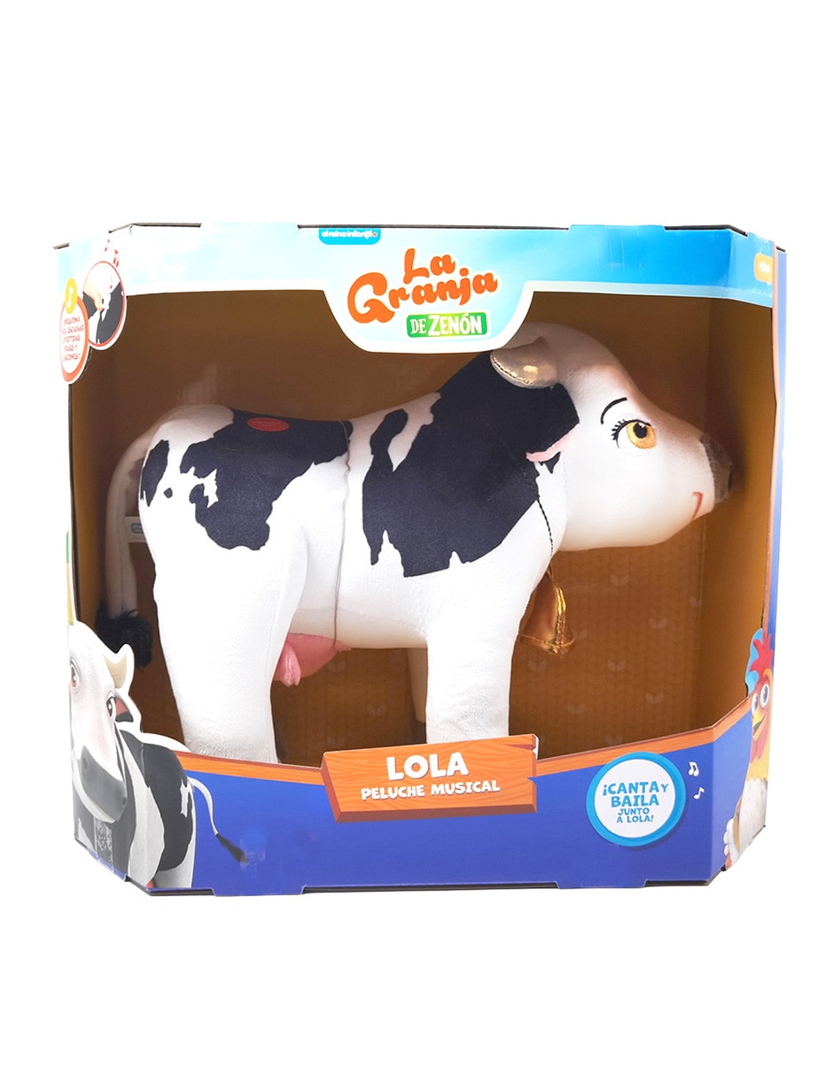 Peluche de La Granja de Zenón Vaca Bandai de 28 cm