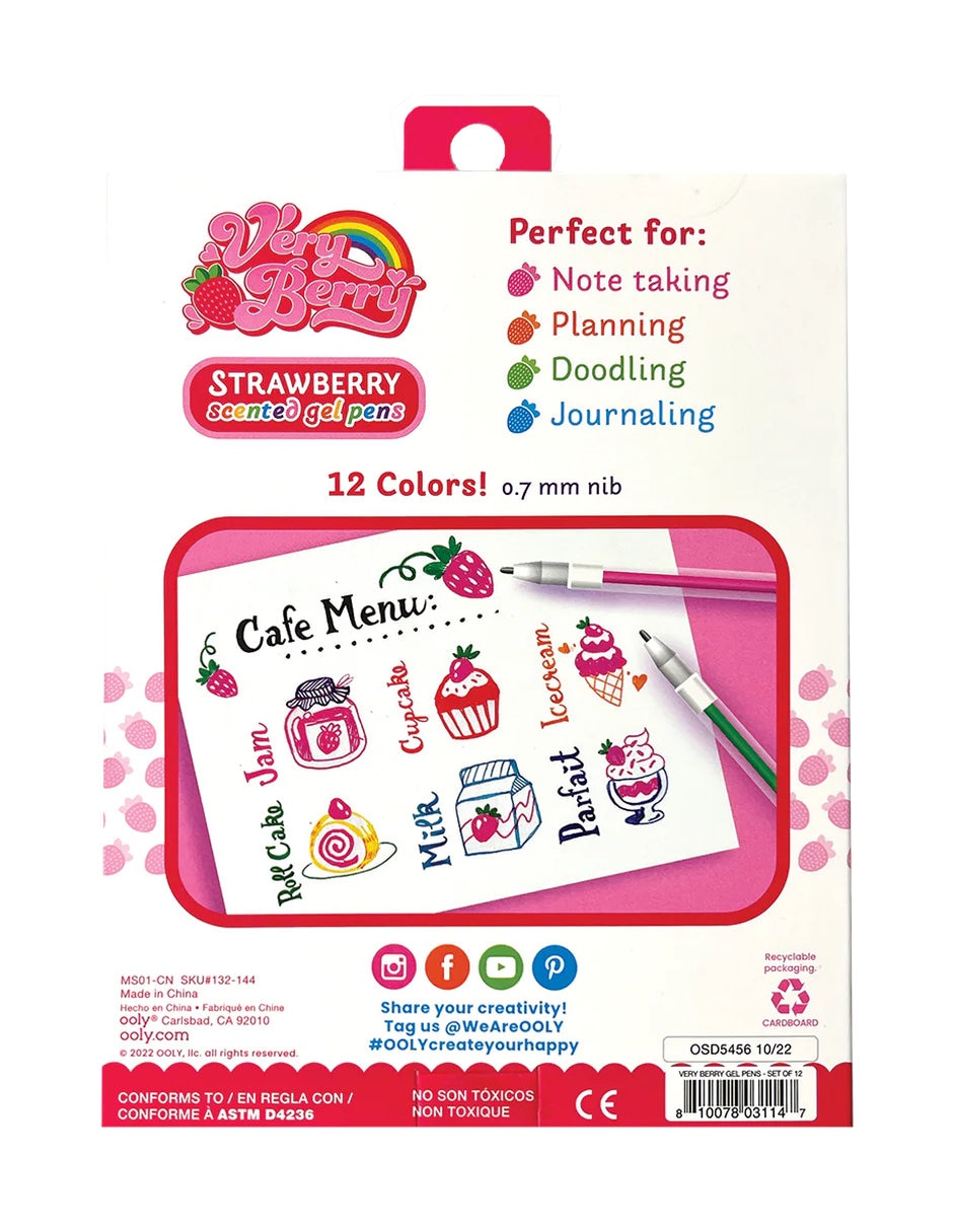 Bolígrafos Gel Aroma Fresa Very Berry – Set de 12 3